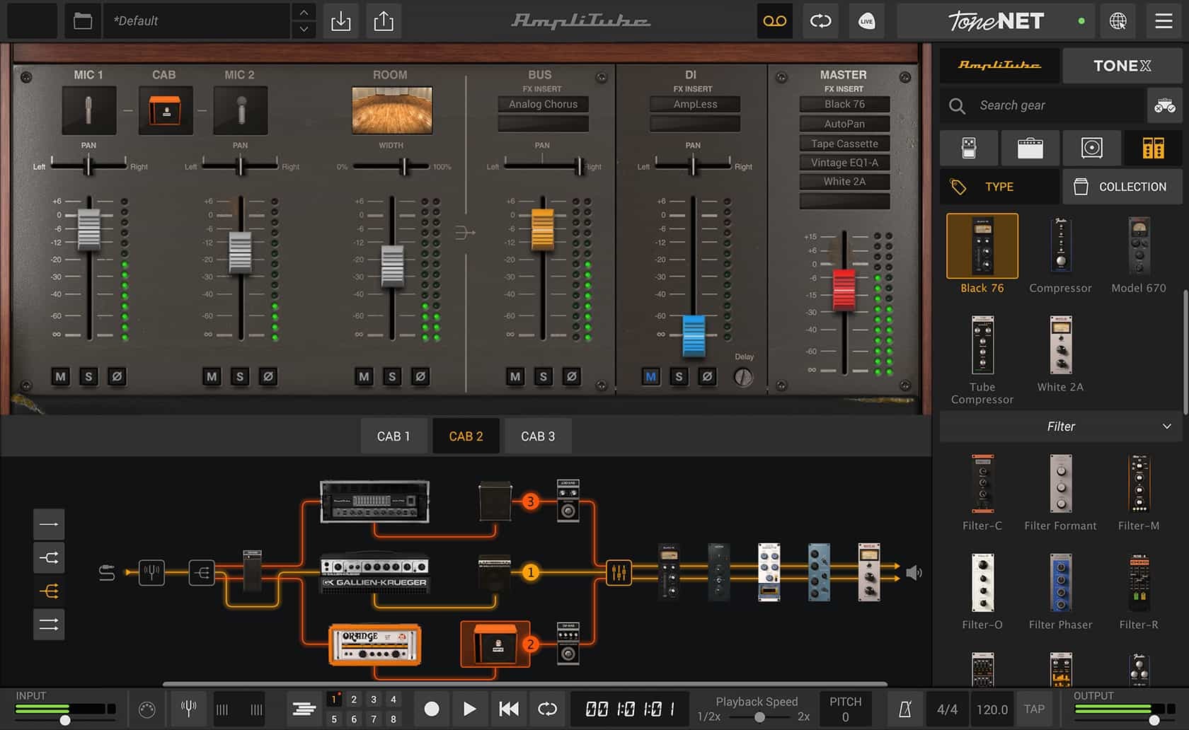 AmpliTube 5 plugin interface