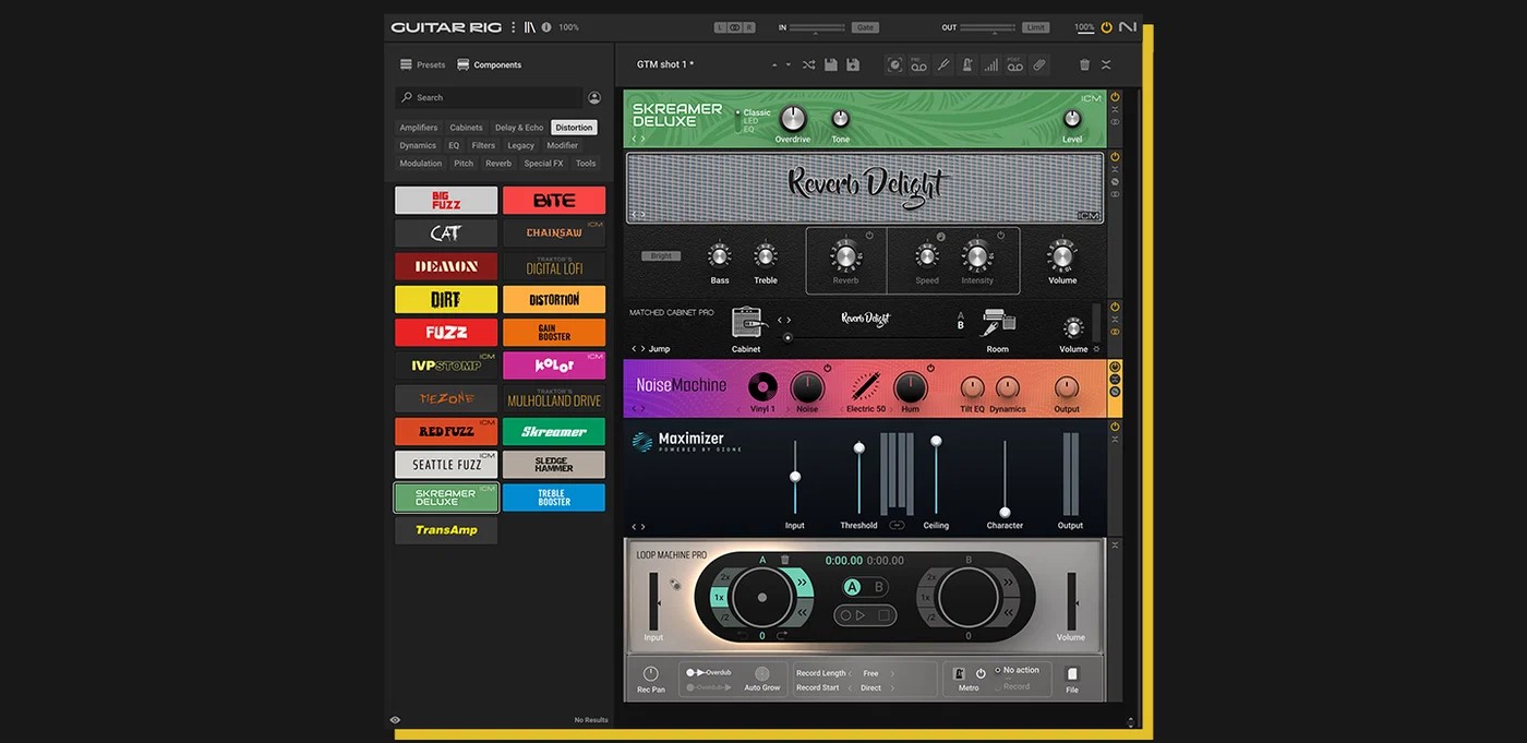 Guitar Rig 7 Pro plugin interface