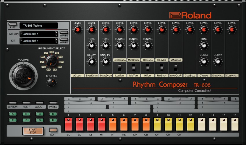 TR-808 plugin interface