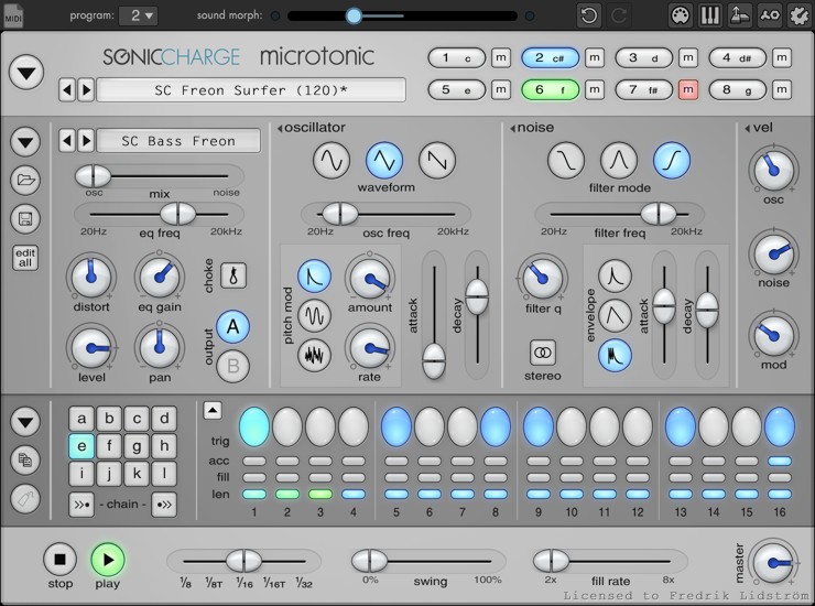 Microtonic plugin interface