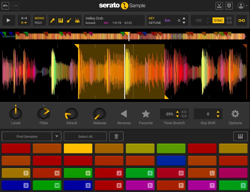 Serato Sample plugin interface