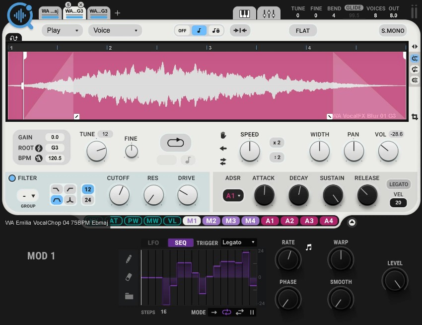 CR8 Creative Sampler plugin interface
