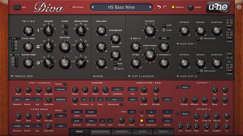 Diva plugin interface